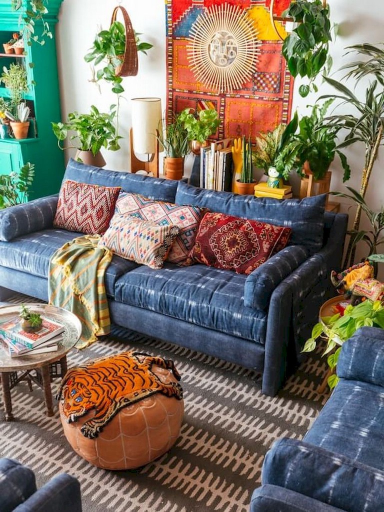 78+ Comfy Modern Bohemian Living Room Decor and Furniture ...